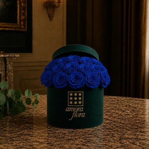 Amora Flora Deep Azure Rose Box — Small