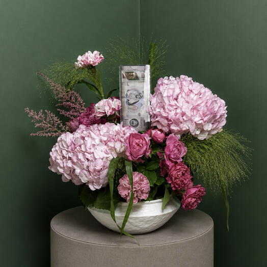 Pink Luxe Money Flower Arrangement