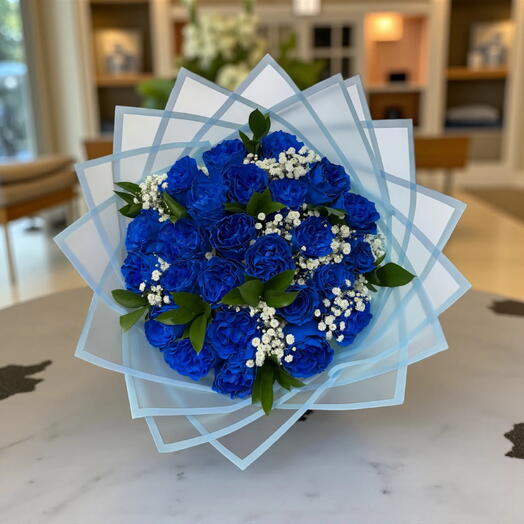Blue Roses Bouquet - 2 Dozen (24)