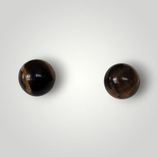 Career element collection,  stud earrings,  10 mm, tiger eye