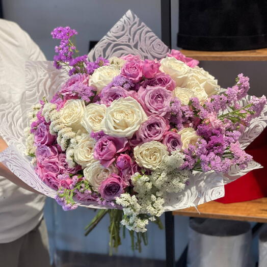 Purple and White Bouquet