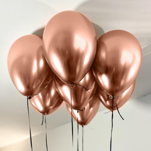 7 Helium "Total Rosegold" Balloons Set
