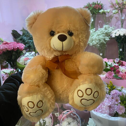Cream plush teddy bear