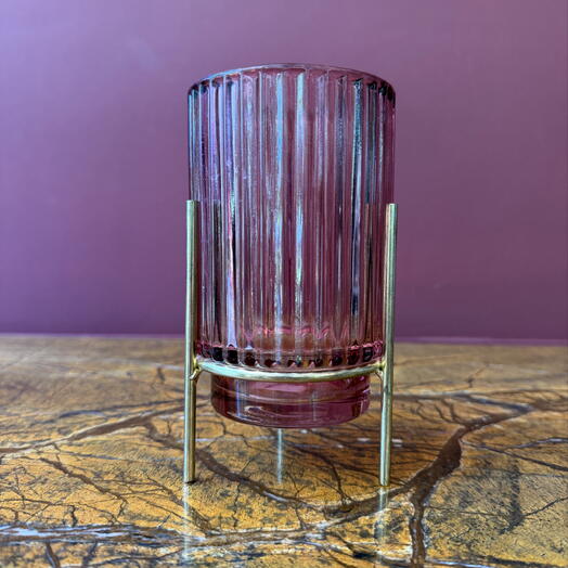 Small Pink Vase with a Stand 15cm