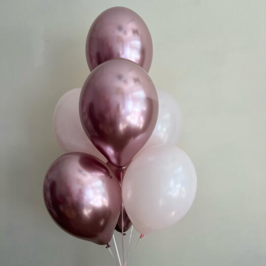pink balloon bouquet 7 pcs