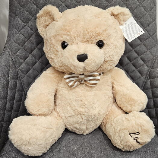 Bear with brown bow