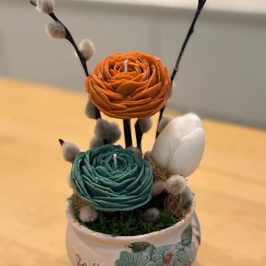 Autumn Bloom Mini Wax Pot