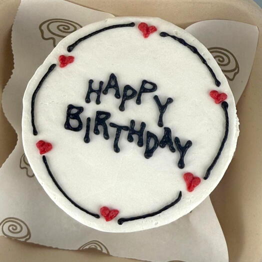 Personalized Birthday Bento Cake Vanilla Custom Message Dubai