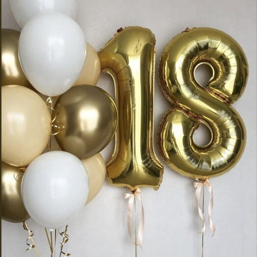 gold birthday balloons
