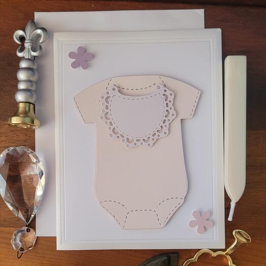 Baby girl note card