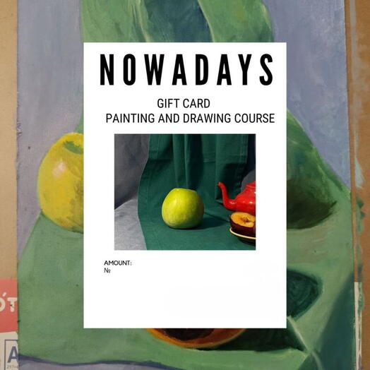 Gift card for a painting and drawing course
