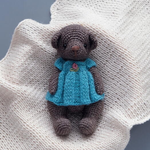 A bear in a dress