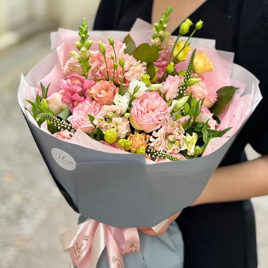 Art Bouquet Rosa Weiss love