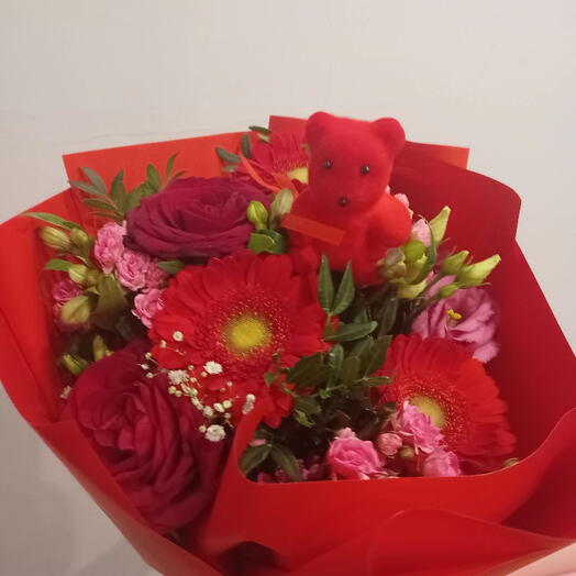 „Red Heart with Teddy Bear