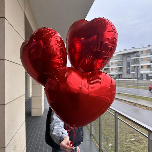 Czerwony Balon Helowy - 3 szt.