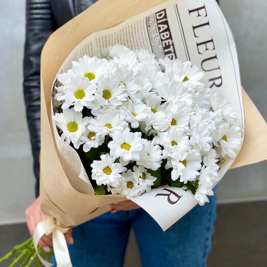Bouquet Of White Chamomile Chrysanthemums