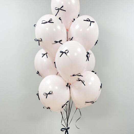 Set of balloons with bows