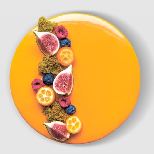 Passionfruit and milk chocolate cake