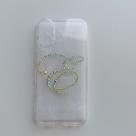 iPhone 17 Case with Rhinestone Letter E