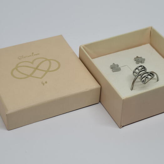 Monstera Minimal Jewelry Set