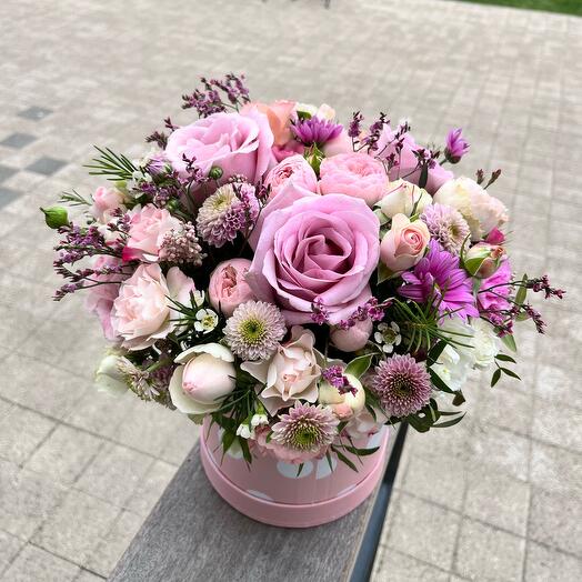 Pink flower box