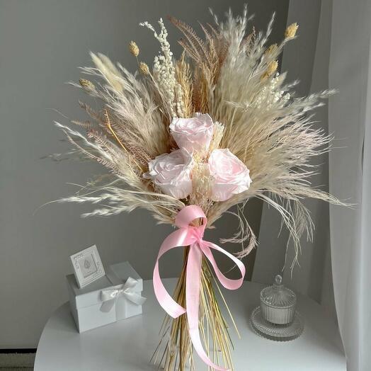 Dried flower bouquet "Pink Petal"