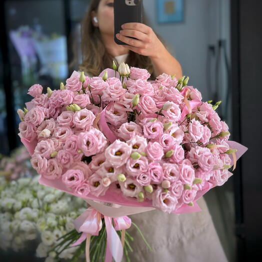 Pink Eustoma, 39 pcs