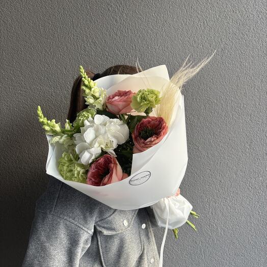 Summer bouquet with hydrangea