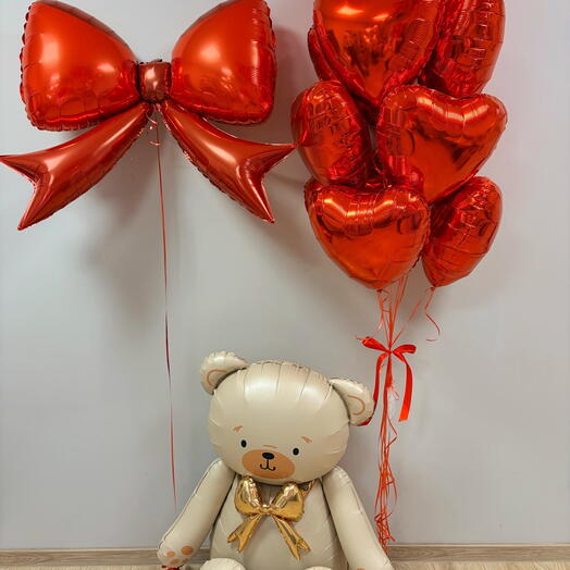 Набір RED LOVE з ведмедиком