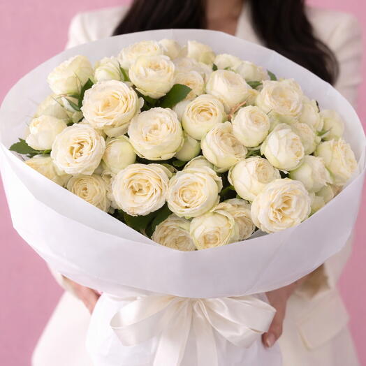 🌹Bouquet of 19 white spray roses
