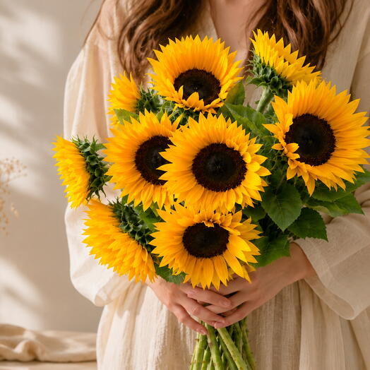 Sunflower bouquet - 11 pcs