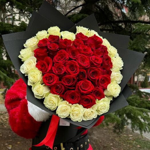 51 Heart Roses