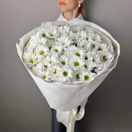 White bush chrysanthemums 9 pieces