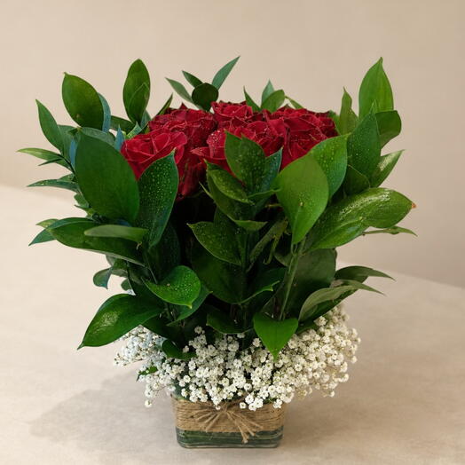 Rustic Charm Rose Arrangement