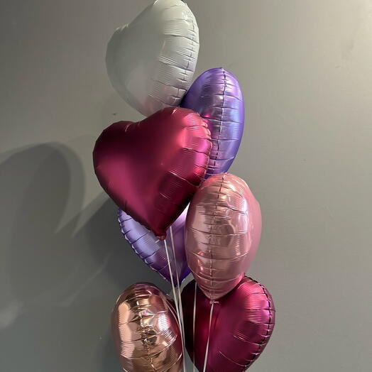 Balloons 7 pcs heart