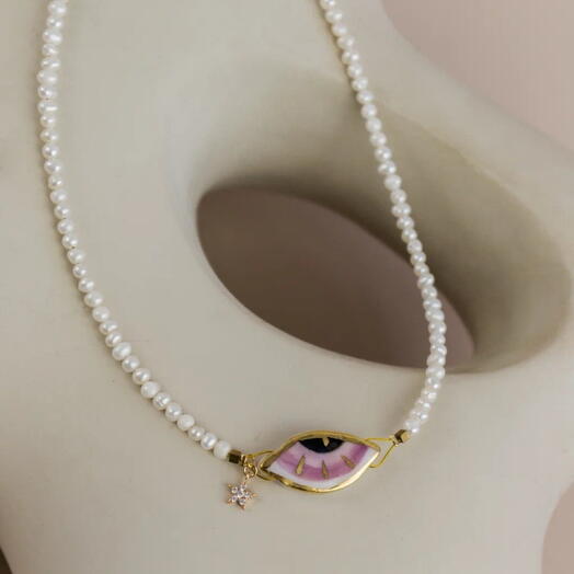 Set of pink eyes