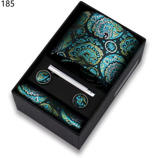 5-Piece Men s Tie Gift Set – Tie, Hanky, Cufflinks, Tie Pin – LCS Premium Box