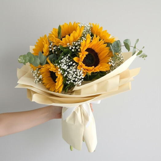 Golden Sunshine 11 Sunflowers Bouquet