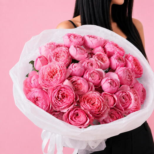 🌹Bouquet of 19 peony spray roses