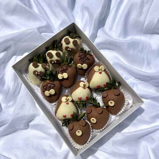 Cute Animal Chocolate-Covered Strawberries