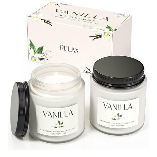 Aromatherapy Vanilla Soy Candle Set